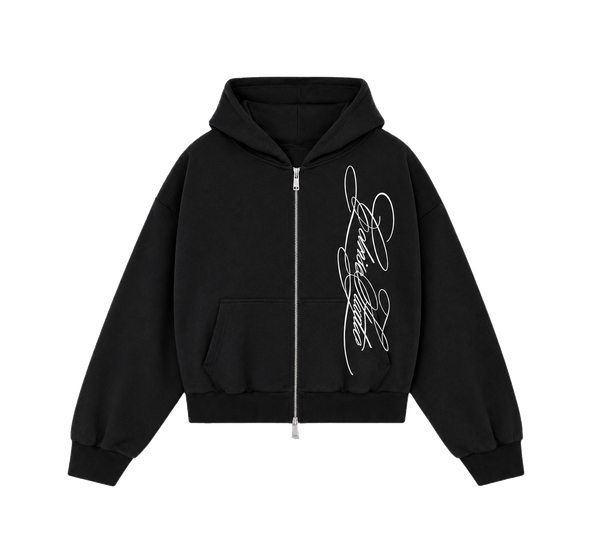 Zip Hoodie — Black