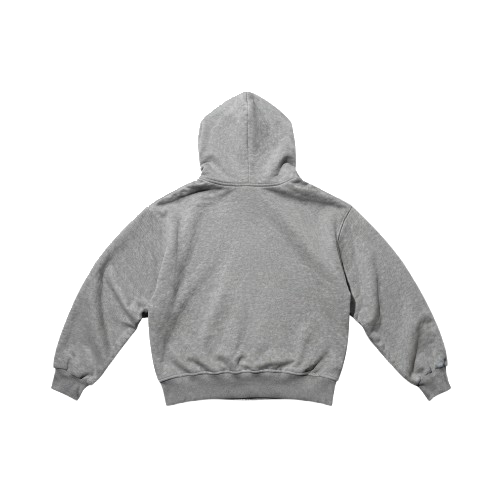 Full Outfit Combo — Grey Melange, hoodie back