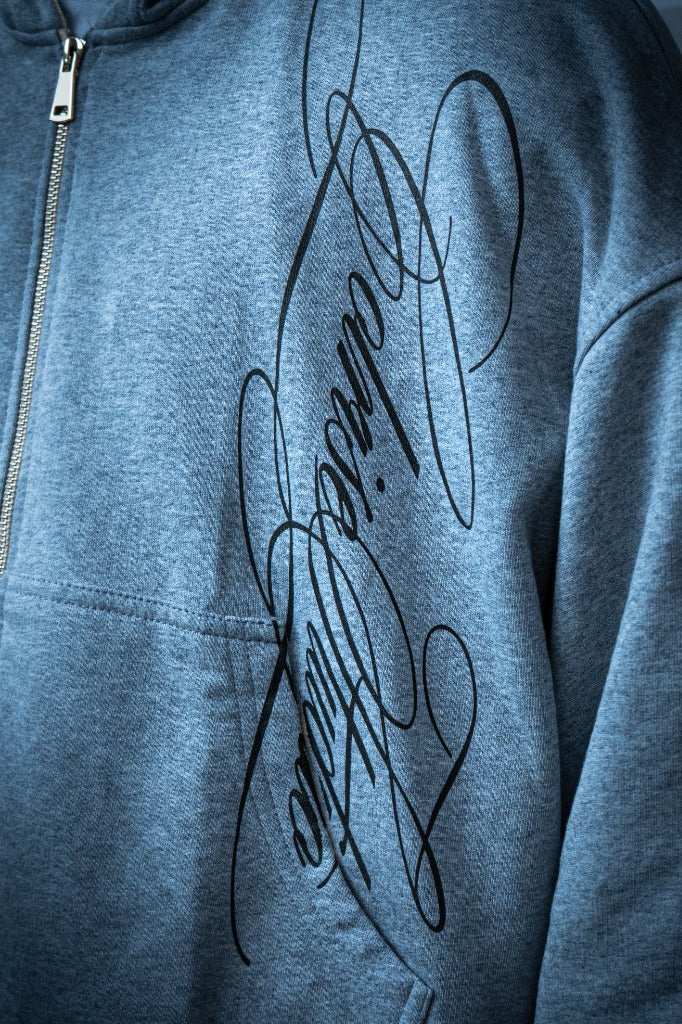 Zip Hoodie — Grey Melange