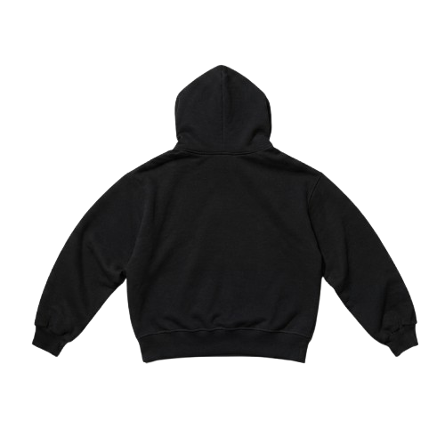 Zip Hoodie — Black, back