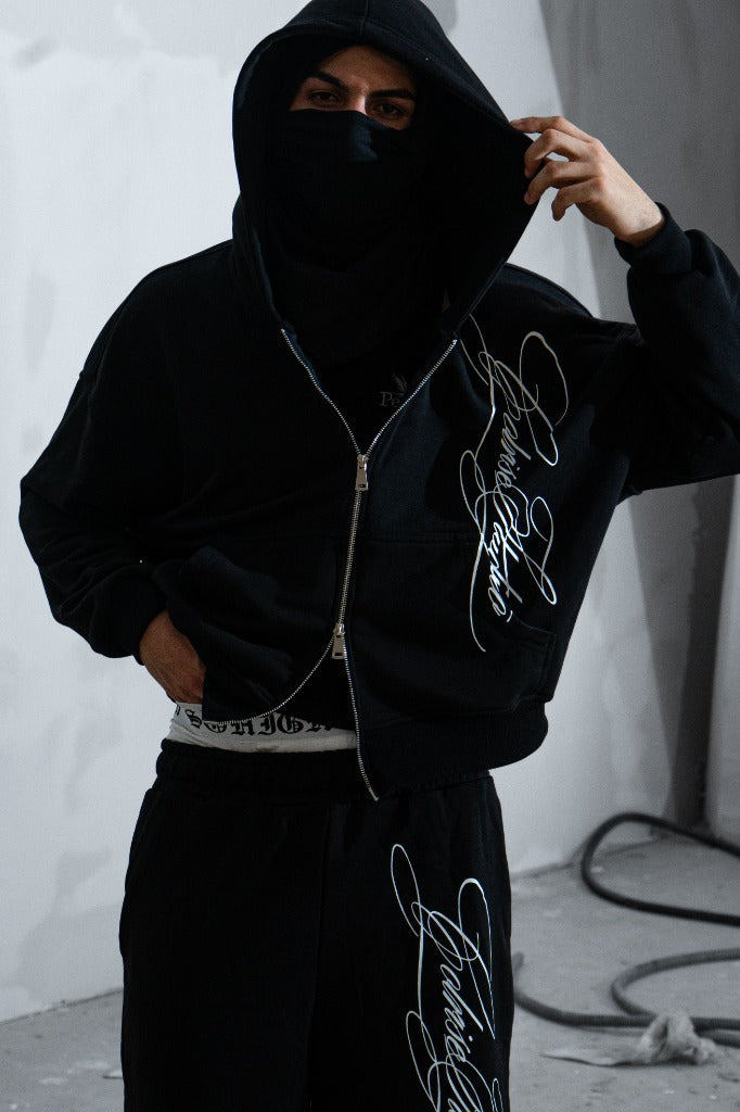Zip Hoodie — Black