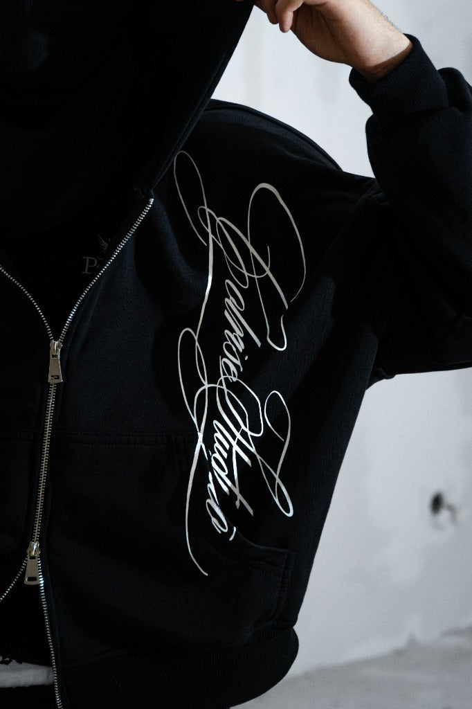 Zip Hoodie — Black