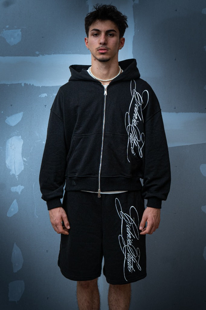 Zip Hoodie — Black