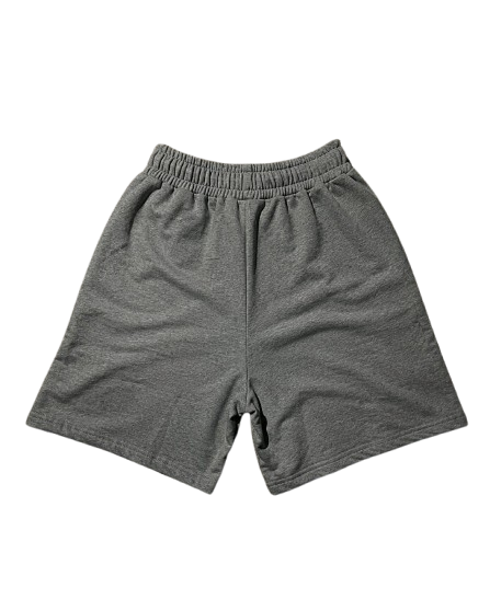 Fleece Shorts — Grey Melange, back