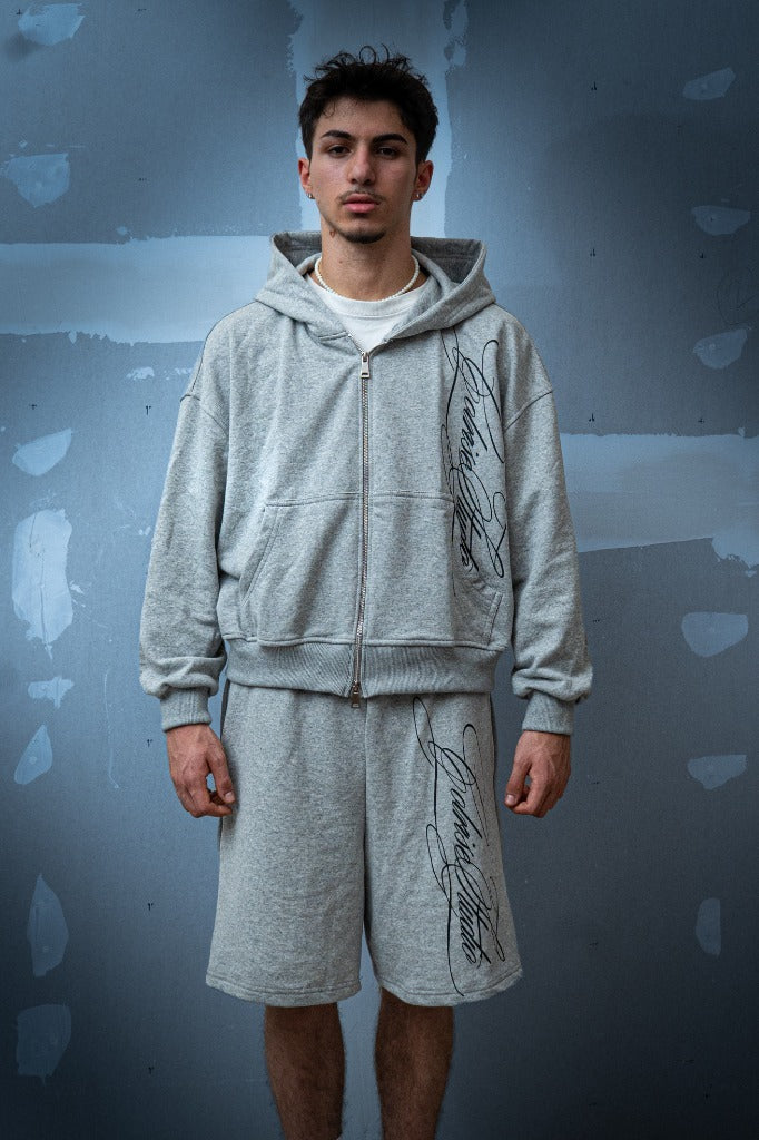 Fleece Shorts — Grey Melange