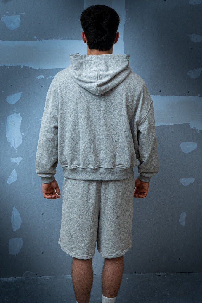 Fleece Shorts — Grey Melange