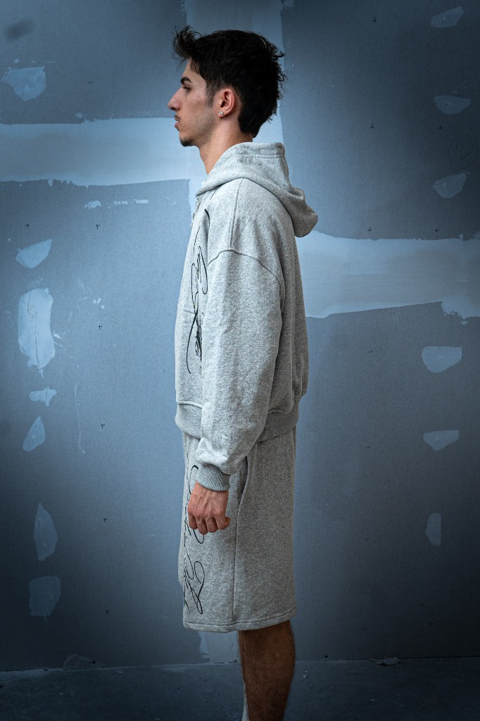 Fleece Shorts — Grey Melange