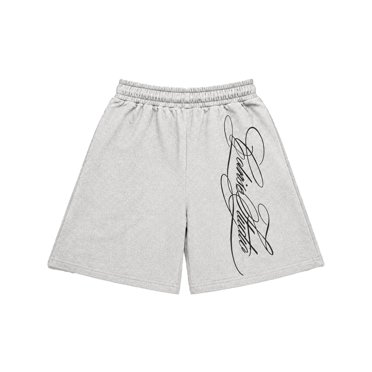 Fleece Shorts — Grey Melange, front